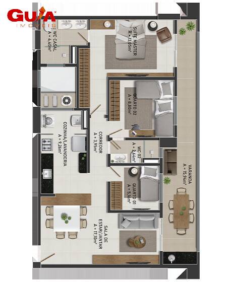 Apartamento, 3 quartos, 77 m² - Foto 20