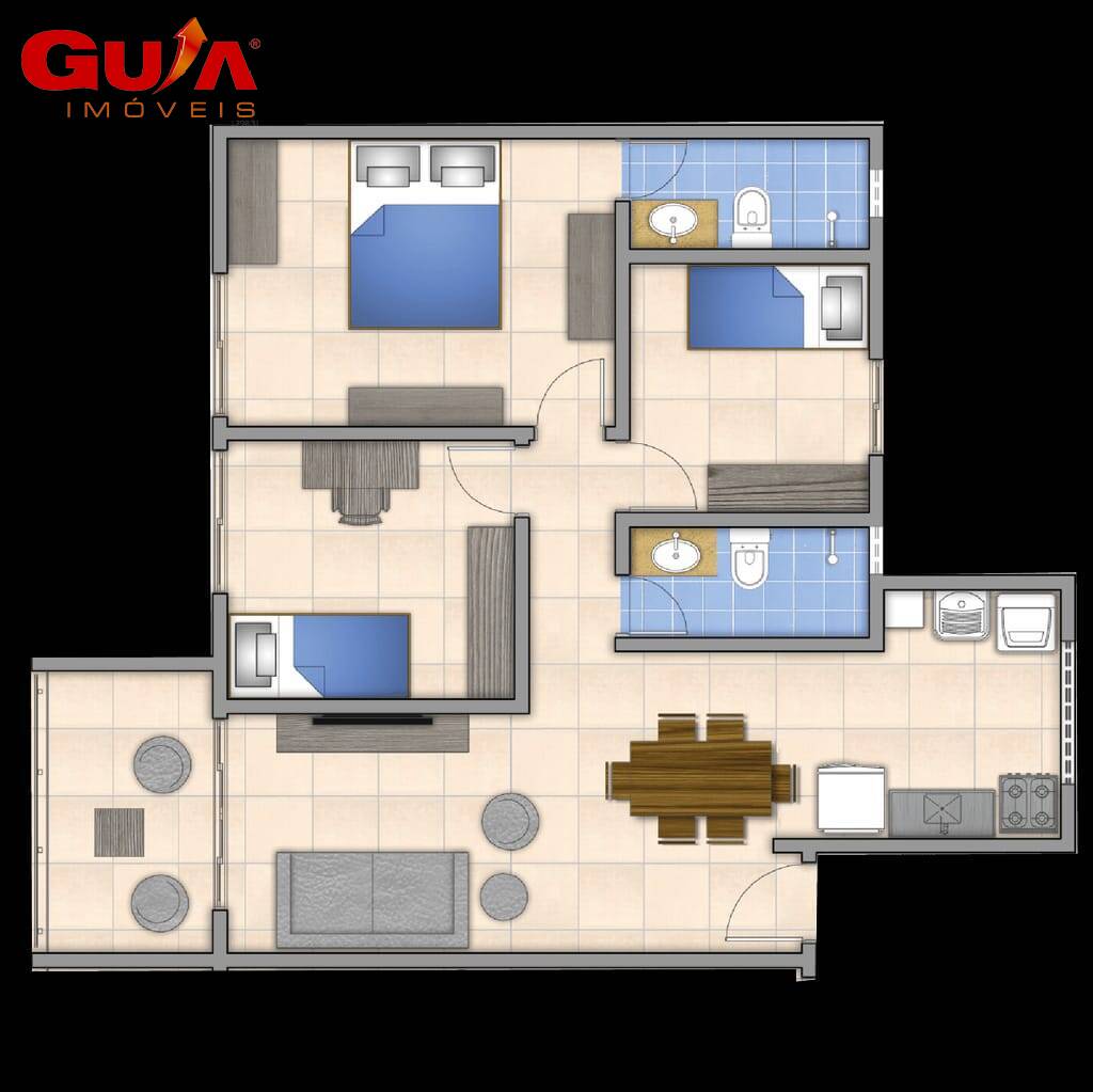 Apartamento à venda com 3 quartos, 72m² - Foto 19