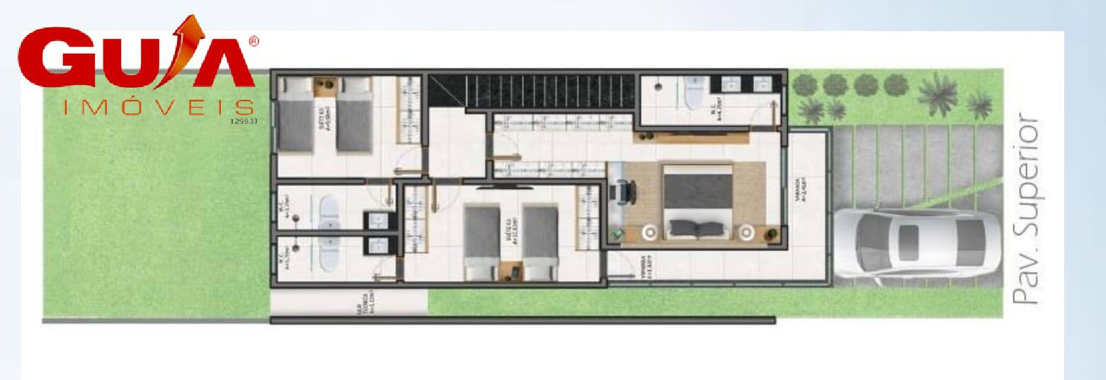 Casa de Condomínio, 3 quartos - Foto 2