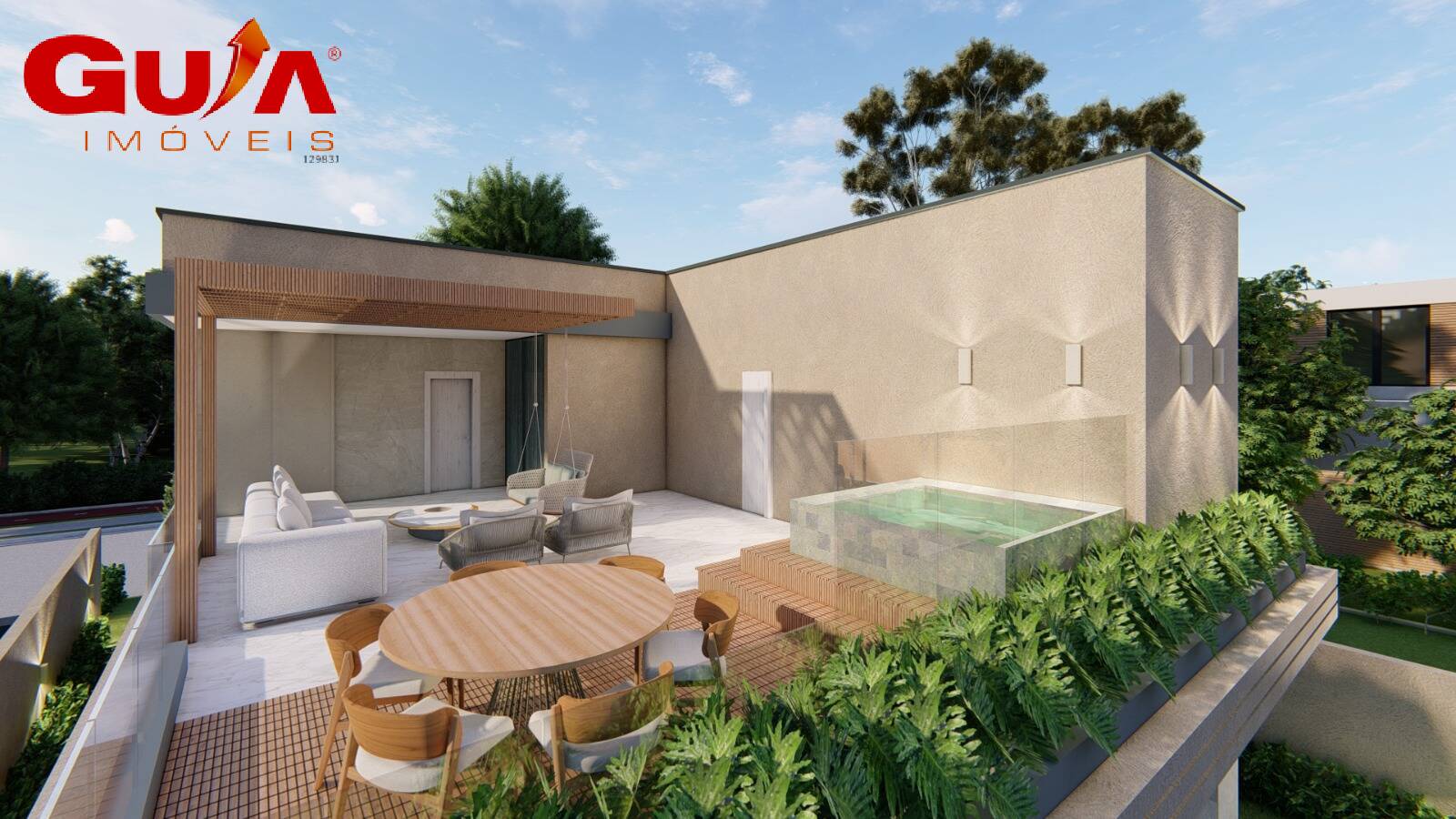 Casa duplex com rooftop no Terras 4