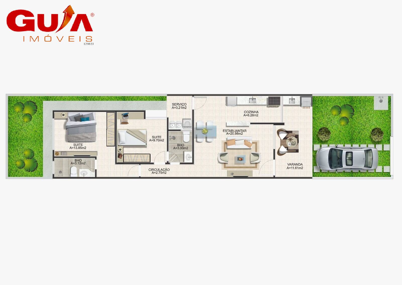 Casa, 2 quartos, 87 m² - Foto 21